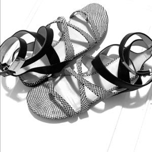 Victoria’s Secret Gladiator Sandals Black & White